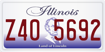 IL license plate Z405692