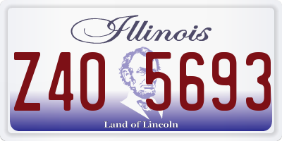 IL license plate Z405693