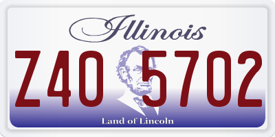 IL license plate Z405702