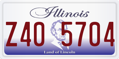 IL license plate Z405704