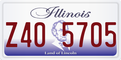 IL license plate Z405705