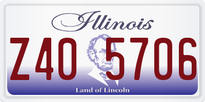 IL license plate Z405706