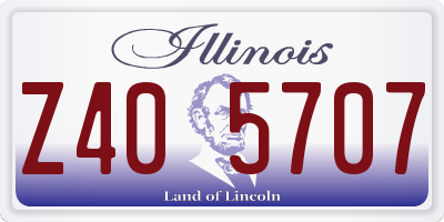 IL license plate Z405707