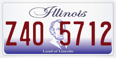 IL license plate Z405712