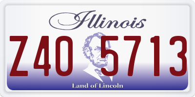 IL license plate Z405713