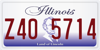 IL license plate Z405714