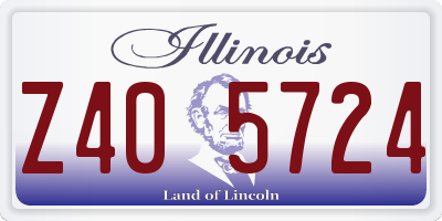 IL license plate Z405724