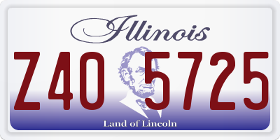 IL license plate Z405725