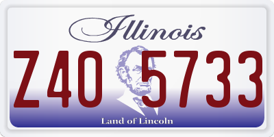 IL license plate Z405733
