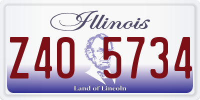 IL license plate Z405734