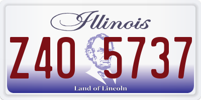 IL license plate Z405737