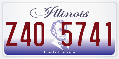 IL license plate Z405741
