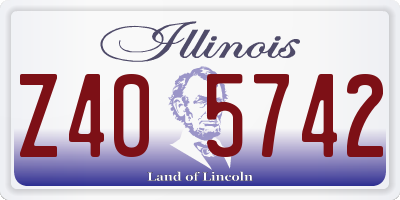 IL license plate Z405742