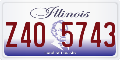 IL license plate Z405743