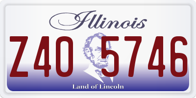 IL license plate Z405746