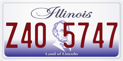 IL license plate Z405747