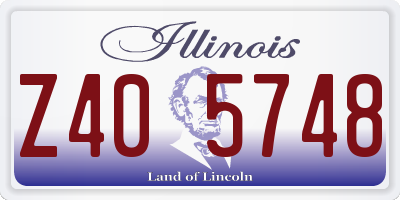 IL license plate Z405748