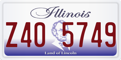 IL license plate Z405749