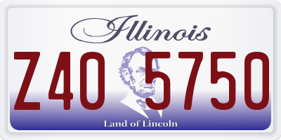 IL license plate Z405750