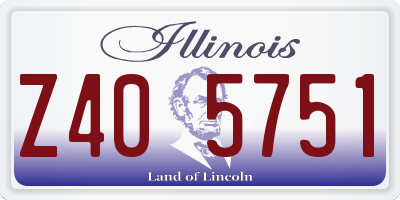 IL license plate Z405751