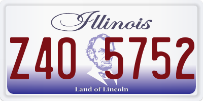 IL license plate Z405752