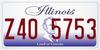 IL license plate Z405753