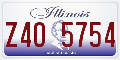 IL license plate Z405754
