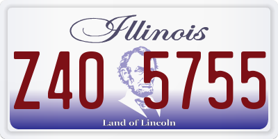 IL license plate Z405755