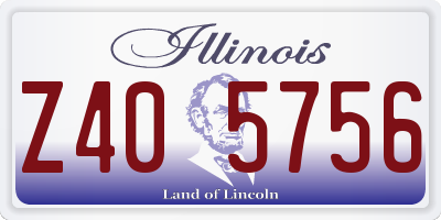 IL license plate Z405756