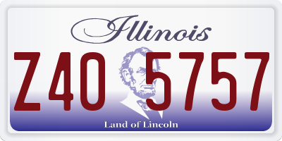 IL license plate Z405757