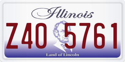 IL license plate Z405761
