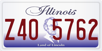 IL license plate Z405762