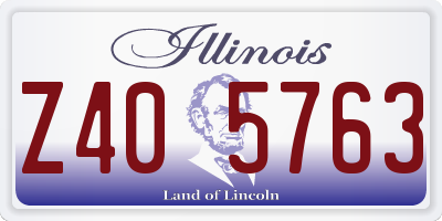 IL license plate Z405763