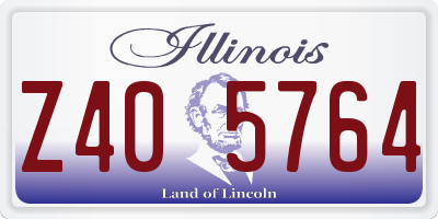 IL license plate Z405764