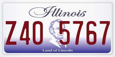 IL license plate Z405767