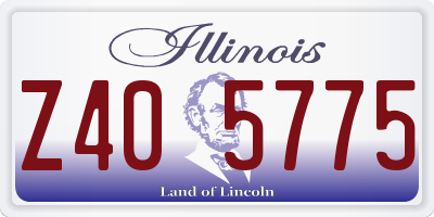 IL license plate Z405775