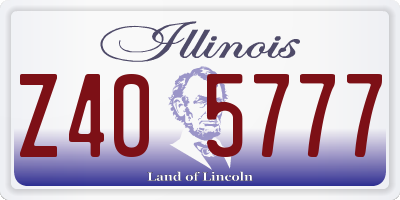 IL license plate Z405777