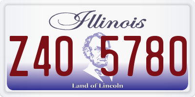 IL license plate Z405780