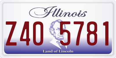 IL license plate Z405781