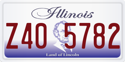 IL license plate Z405782