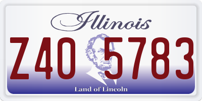 IL license plate Z405783