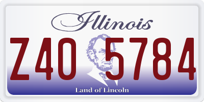 IL license plate Z405784