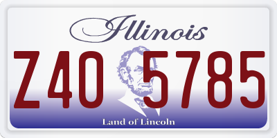 IL license plate Z405785