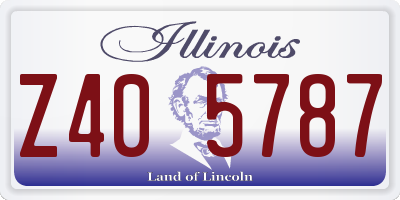 IL license plate Z405787