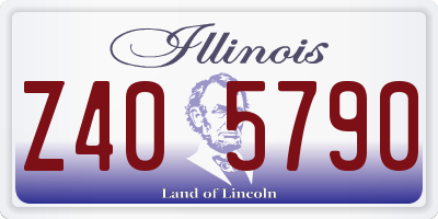 IL license plate Z405790