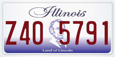 IL license plate Z405791