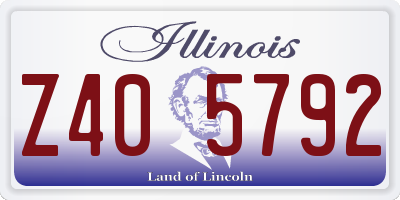 IL license plate Z405792