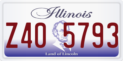 IL license plate Z405793