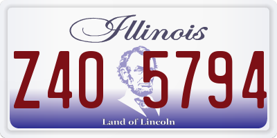 IL license plate Z405794