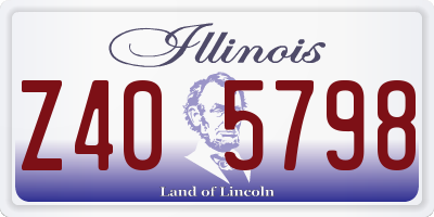 IL license plate Z405798